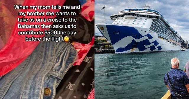 Mom Invites Kids on Cruise, Asks Them for $500 Day Before Flight