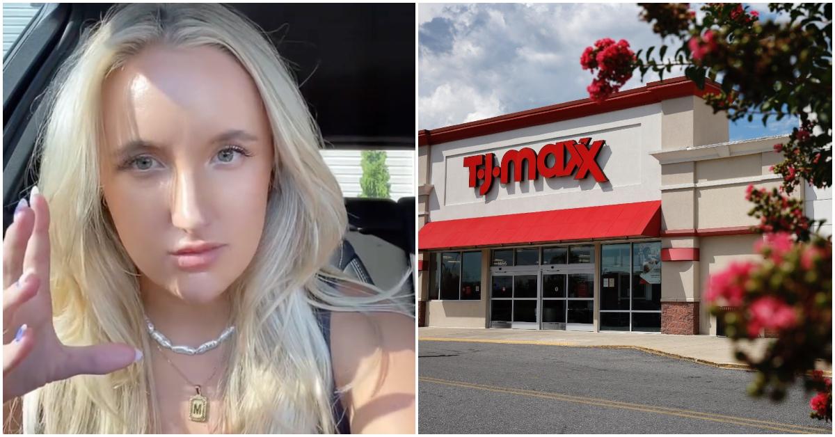 A shopper explains how a woman stood behind her car in a TJ Maxx parking lot.