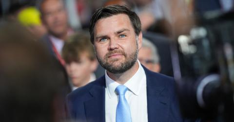 J.D. Vance at the Republican National Convention on Monday, July 15, 2024.