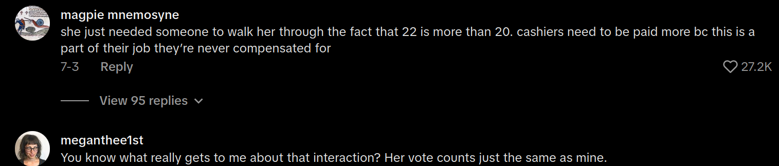 woman doesnt understand total transaction