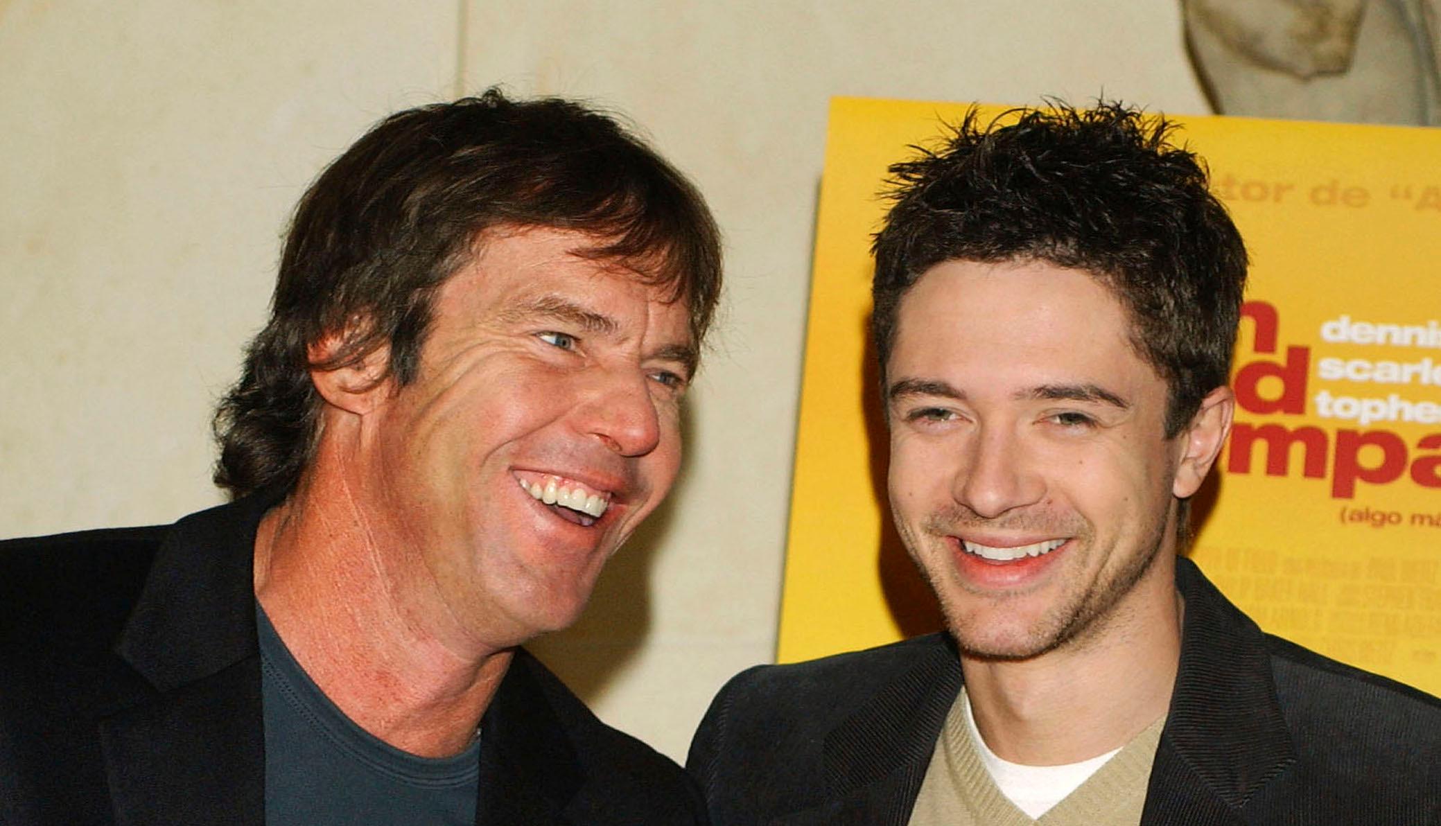 Topher Grace and Dennis Quaid