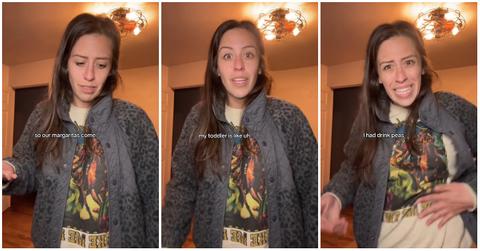 (l-r): A mom discussing her 2-year-old at a taqueria