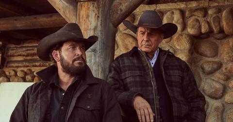 Cole Hauser and Kevin Costner in 'Yellowstone.'