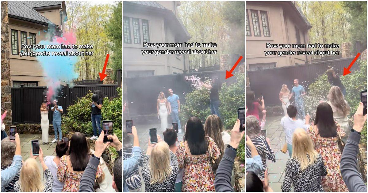 Viral video of mom ruining her daughter's gender reveal party.