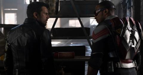 Sam and Bucky working together in an episode of 'The Falcon and the Winter Soldier'