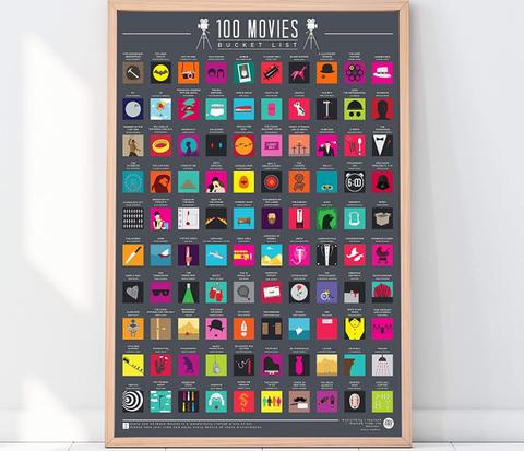 Gift Republic 100 Movies Bucket List Poster