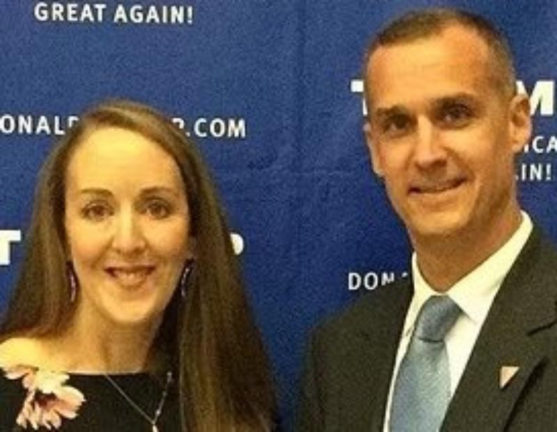 Corey Lewandowski with his wife Alison at a Trump event.