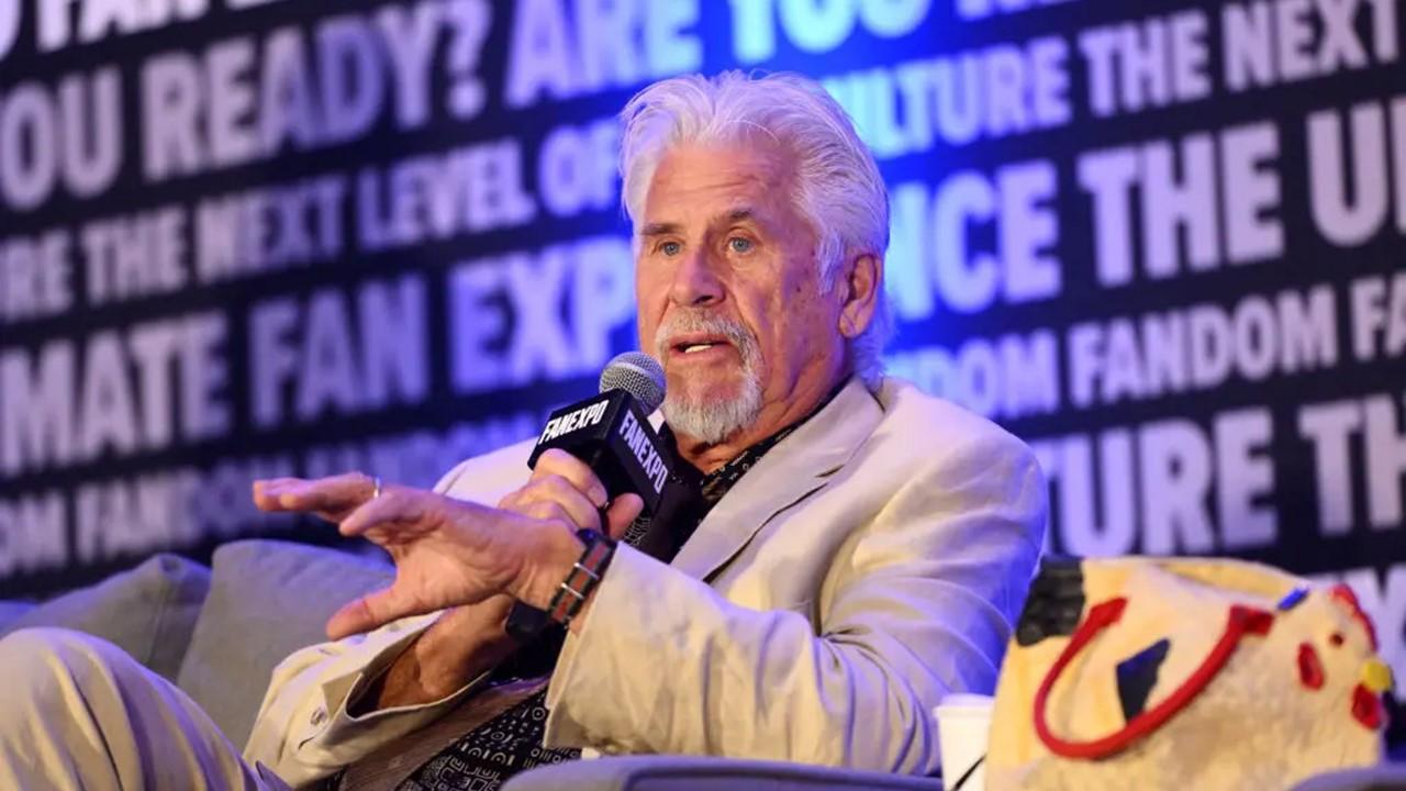 Barry Bostwick speaking on stage during FAN EXPO Chicago at Donald E. Stephens Convention Center on Aug. 13, 2023