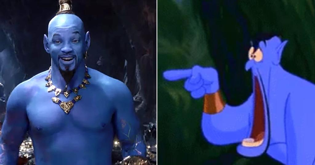 First Look Will Smiths Genie In Live Action Aladdin 