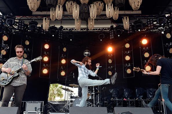  (L-R) Darrick "Bozzy" Keller, Sam Melo, and Charlie Holt of Rainbow Kitten Surprise perform during the Hangout Music Festival