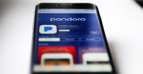 Pandora app available on a smartphone