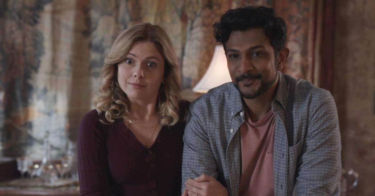 Rose McIver as Samantha and Utkarsh Ambudkar as Jay