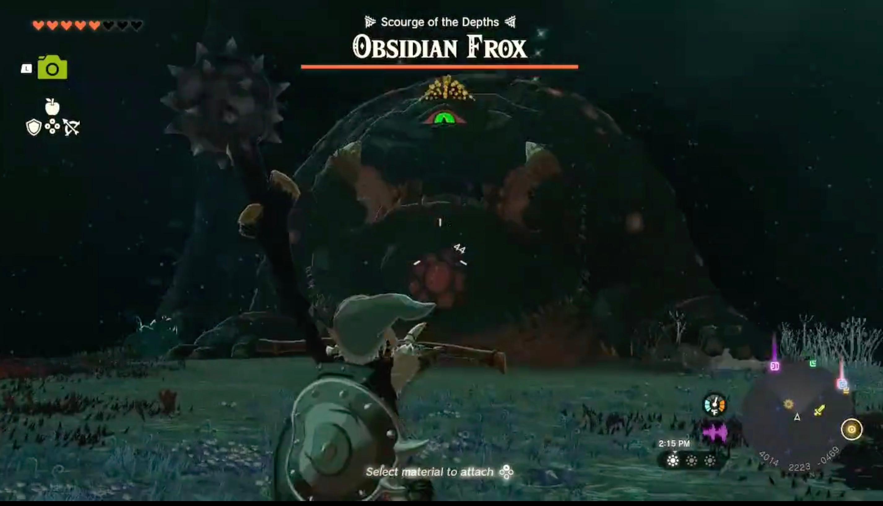 Obsidian Frox in 'Tears of the Kingdom'