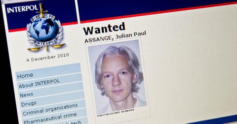 Julian Assange wanted notification in Interpol database