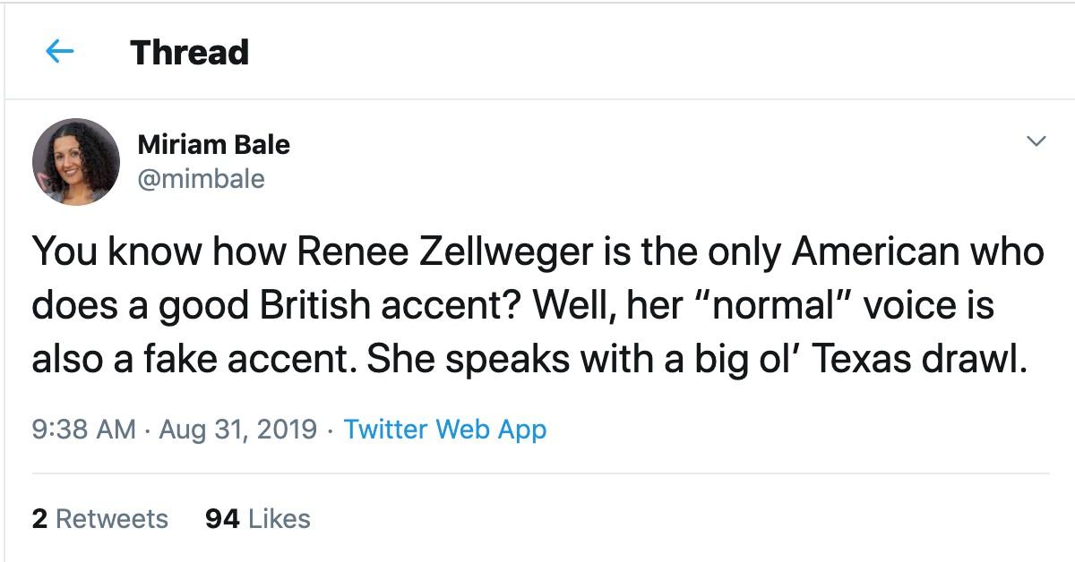 renee zellweger southern accent