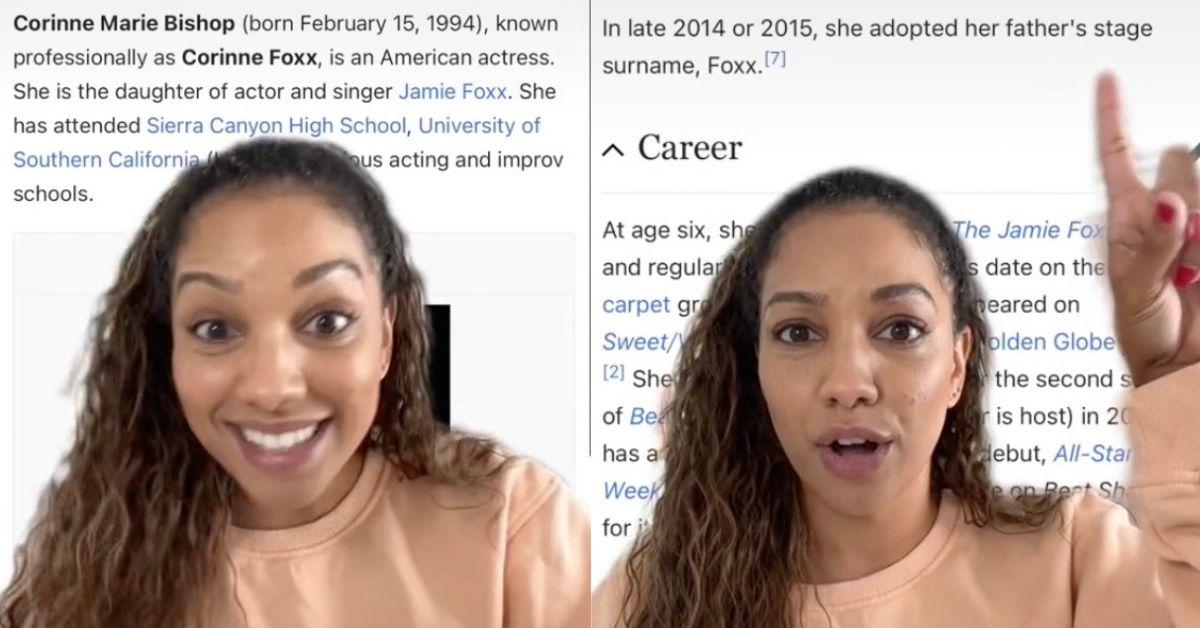 TikTok Helps Corinne Foxx Correct Her Birth Name on Wikipedia