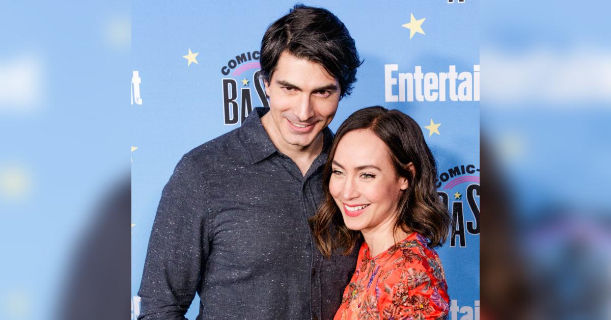 Brandon Routh and Courtney Ford attend Entertainment Weekly's Comic-Con Celebration in July 2019.