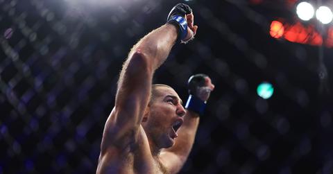 Sean Strickland cheering after fight