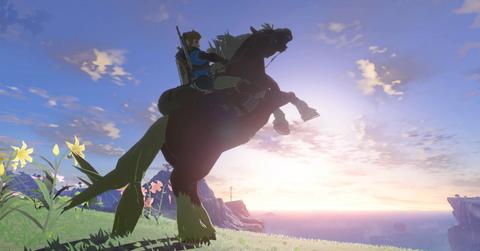 Link on a horse in 'Tears of the Kingdom'