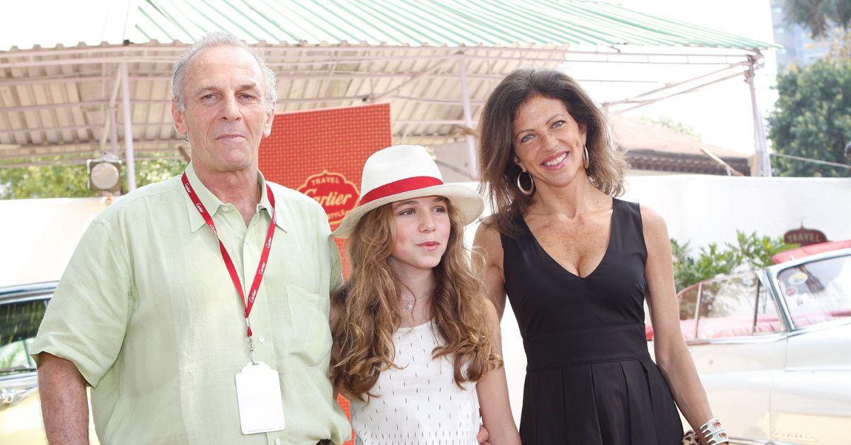 Mark Shand with his daughter Ayesha and ex-wife Clio Goldsmith in 2008