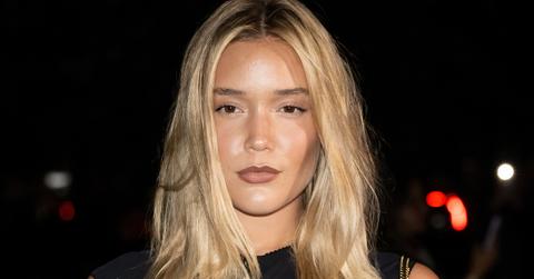 Olivia Ponton is seen arriving to the Tory Burch Spring/Summer 2024 Runway Show during New York Fashion Week at Domino Park on September 11, 2023 in New York City