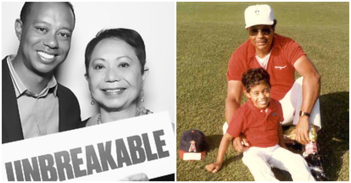 tiger woods with his mom and dad