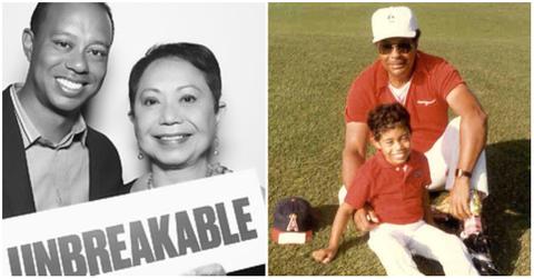 tiger woods with his mom and dad
