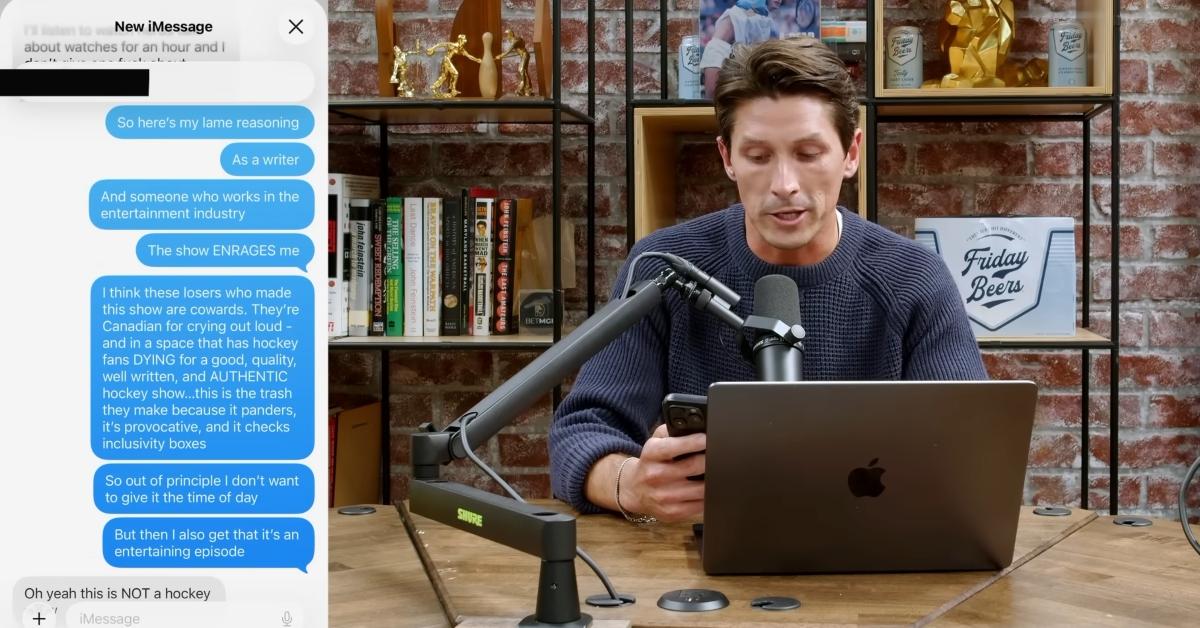 One of the texts sent by Empty Netters host Dan Powers.