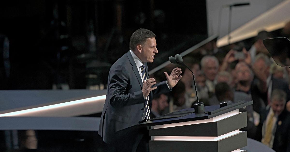 Peter Thiel talks at the RNC