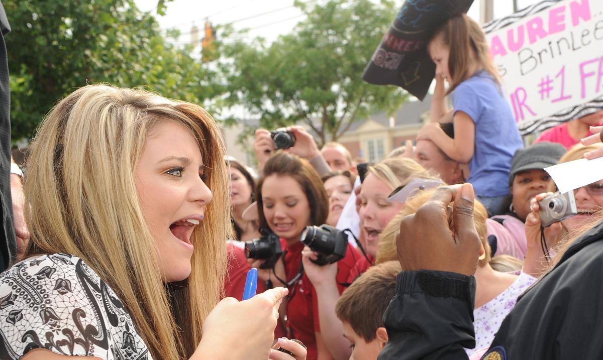 Lauren at a welcome home event in March 2011 after Season 10 of 'American Idol'