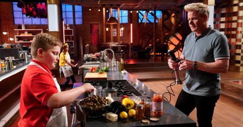 Contestant Freddy with judge Gordon Ramsay