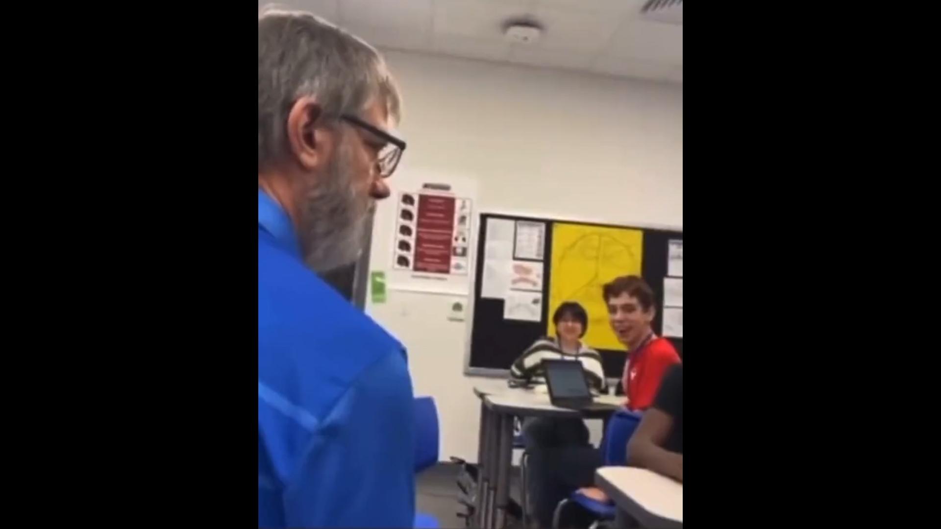 Footage of teacher making racist comments