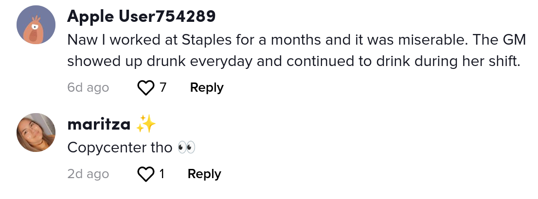 staples worker praises store as great place to work