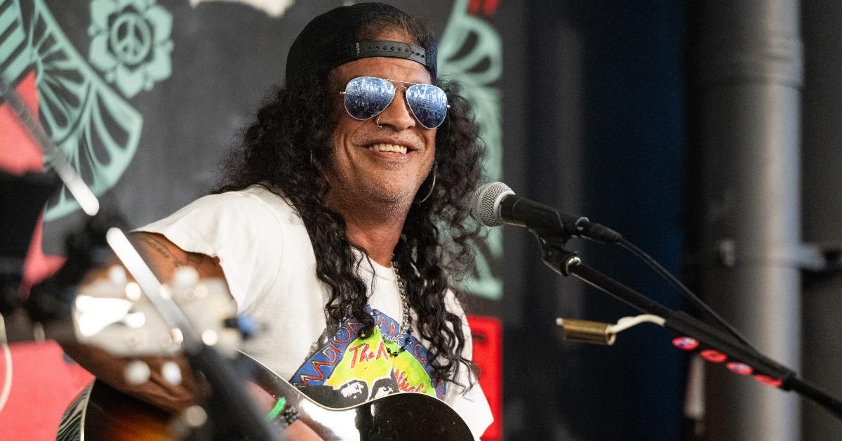 Slash performs at Amoeba Music on May 29, 2024