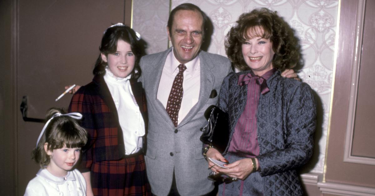 Bob Newhart, Ginnie Quinn, Jennifer Newhart, and Courtney Newhart in 1984.