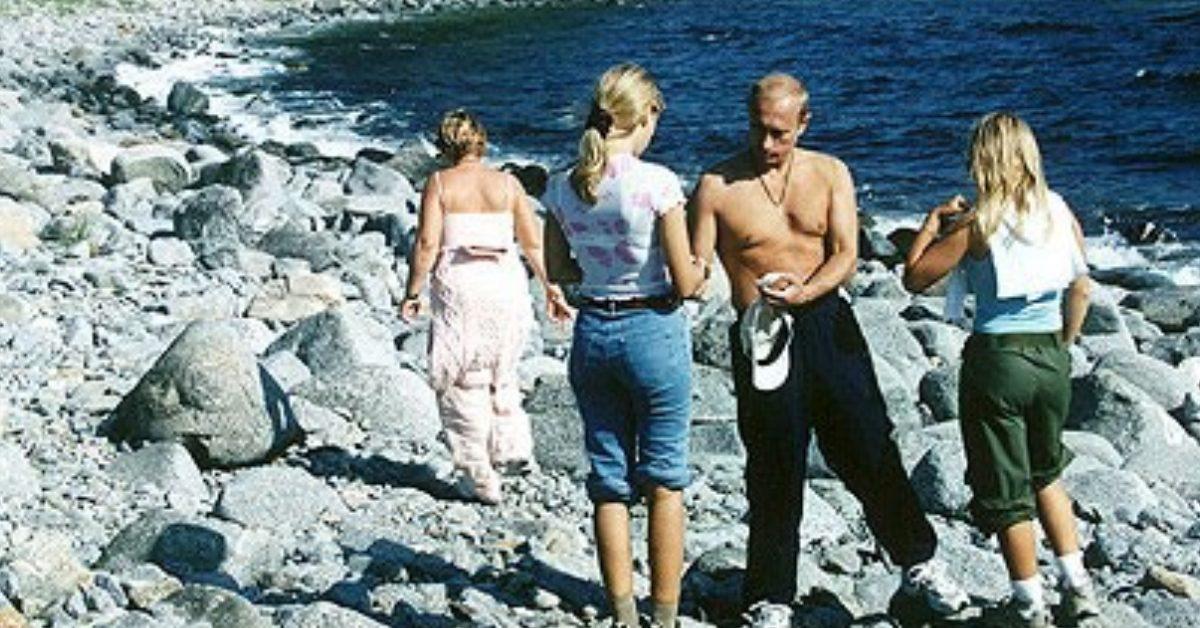 Vladimir Putin with his family.