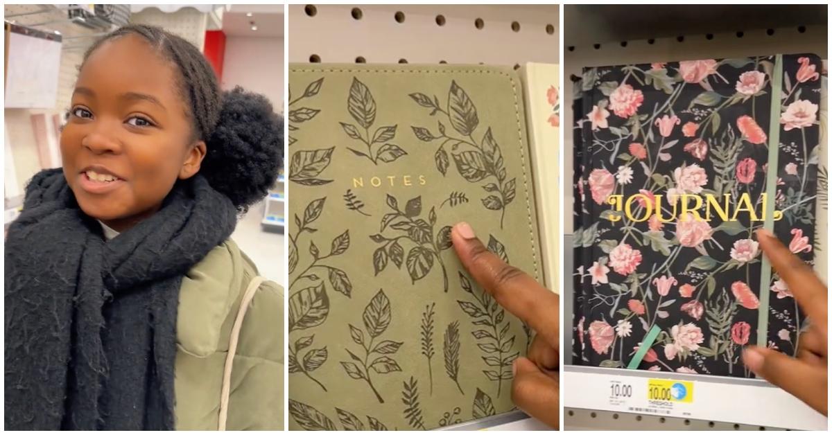 A woman describes why notebooks should have labels on them