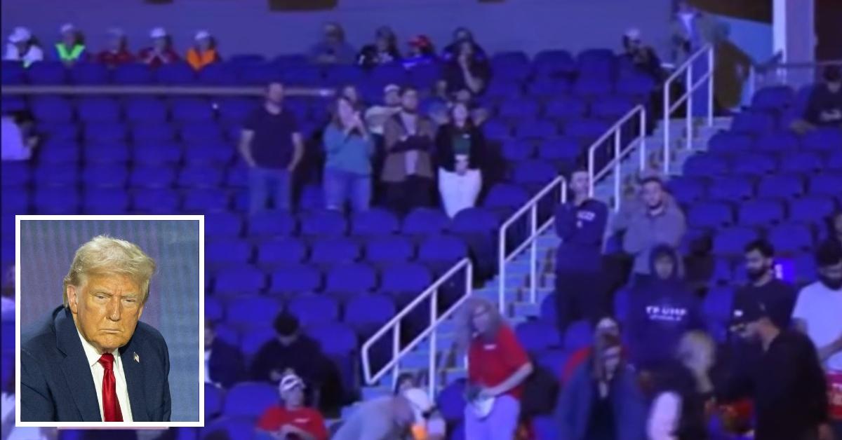 Cameraman goes rogue at Trump rally and shows all the empty seats.