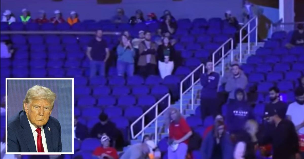 Trump Rally Seating Trump Rally Cameraman Goes Rogue, Reveals Rows of Empty Seats