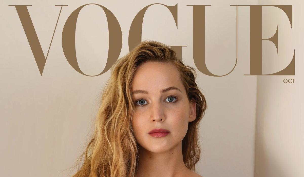 Jennifer Lawrence on the cover of 'Vogue,' October 2022