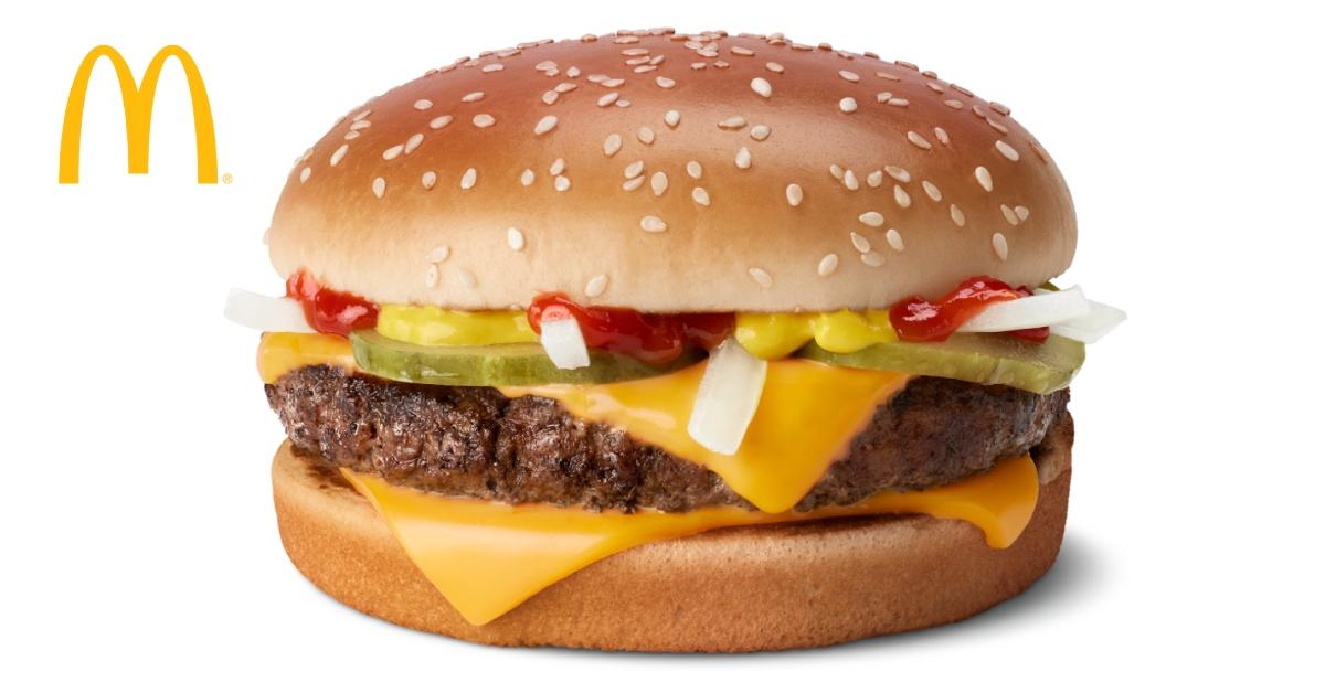 McDonald's logo and Quarter Pounder burger