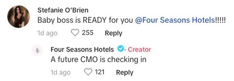 "Baby boss" Four Seasons comment