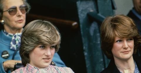 Lady Diana Spencer and Lady Sarah Spencer at Wimbledon in 1981