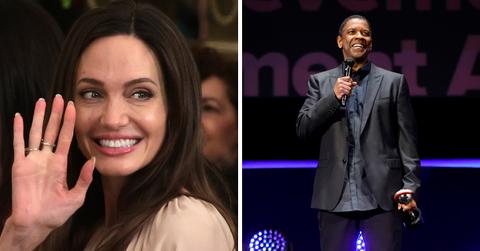 Angelina Jolie and Denzel Washington side by side.