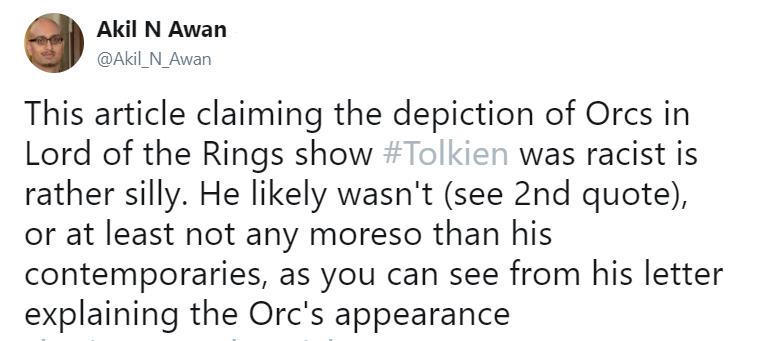 racist orcs tweet