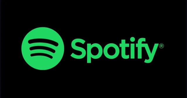 Spotify logo on a black background.