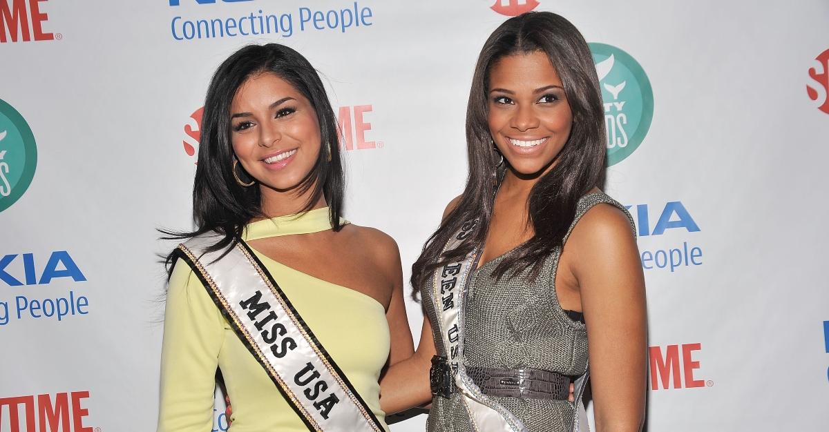 Miss USA Rima Fakih (L) and Miss Teen USA Kamie Crawford 