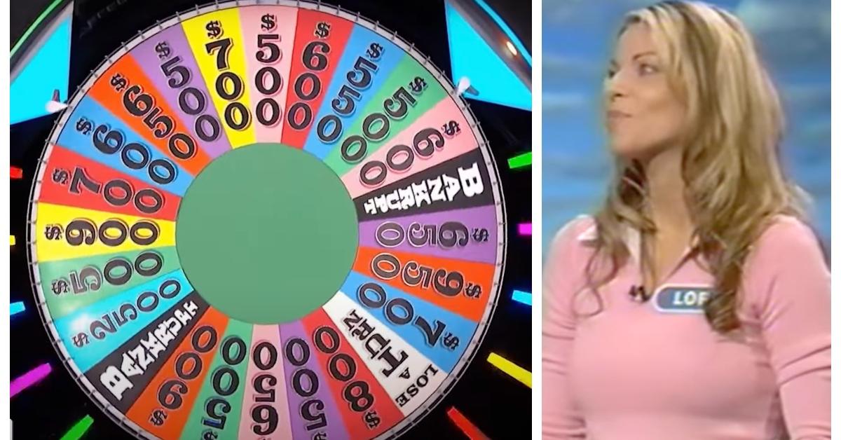 (L-R): 'Wheel of Fortune' wheel; Lori Vallow on 'Wheel of Fortune'