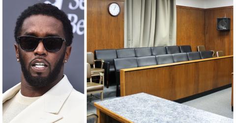 (L-R): Sean "Diddy" Combs; jury box
