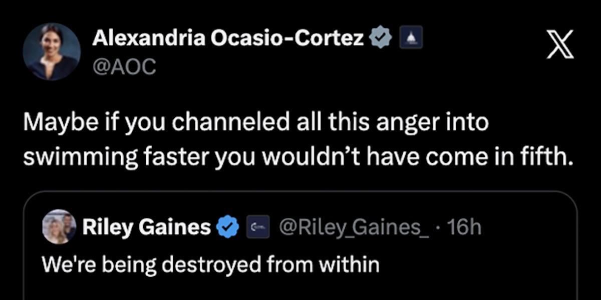 aoc riley beef tweet